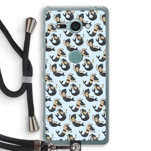 Zeemeermin: Sony Xperia XZ2 Compact Transparant Hoesje met koord