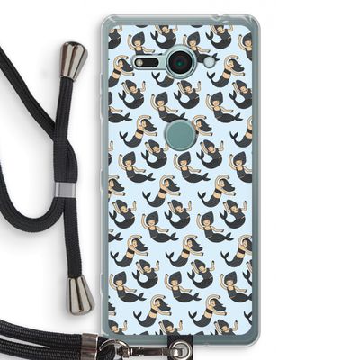 Zeemeermin: Sony Xperia XZ2 Compact Transparant Hoesje met koord