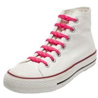 14x Shoeps elastische veters roze voor kinderen/volwassenen - thumbnail