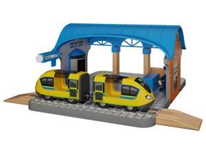 Playtive Houten treinbaan-uitbreidingsset (Treinstation-set)