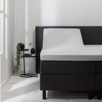 Hoeslaken Luna Stretch Splittopper 2 PACK Lichtgrijs 140x200 Cm Ademend Luna Bedding - Dekbed-Discounter.nl