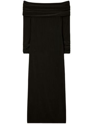 Tory Burch robe mi-longue à épaules dénudées - Noir