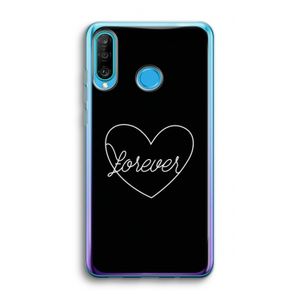 Forever heart black: Huawei P30 Lite Transparant Hoesje