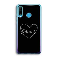 Forever heart black: Huawei P30 Lite Transparant Hoesje