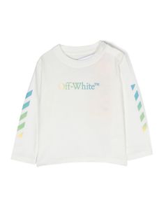 Off-White Kids t-shirt à imprimé Racing Arrow - Blanc