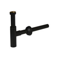 Plieger Mini designsifon met muurbuis van 25cm 5/4 mat zwart 37131355X - thumbnail