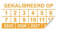 Keuringssticker gekalibreerd op rechthoek 50 x 25 mm - 100 stuks (op rol)