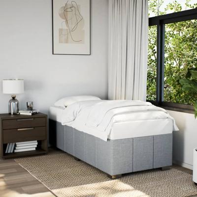 Bedframe zonder matras 80x200 cm stof lichtgrijs
