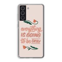 Optimistic flower girl: Samsung Galaxy S21 FE Transparant Hoesje