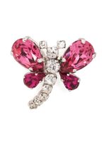 Christian Dior Pre-Owned broche Butterfly sertie de cristaux (années 1970) - Argent - thumbnail