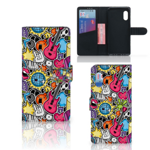 Samsung Xcover Pro Wallet Case met Pasjes Punk Rock