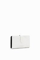 Middelgrote portemonnee met geborduurde bloemen - WHITE - U