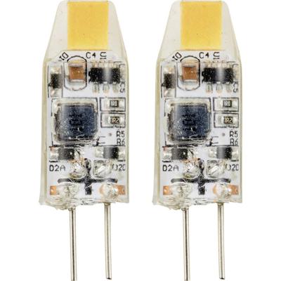 Sygonix SY-6442038 LED-lamp Energielabel F (A - G) G4 1 W = 10 W Warmwit (Ø x l) 10 mm x 30 mm 2 stuk(s)