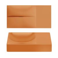 Clou Vale fontein 38 cm zonder kraangat rechts mat it. zand keram CL/03.36161.R