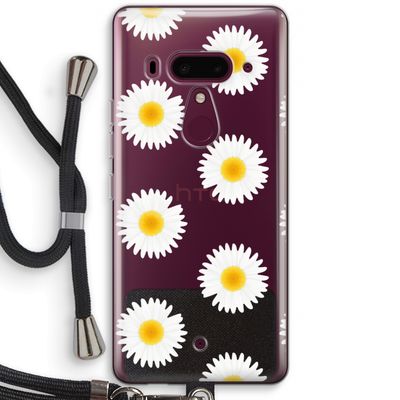 Margrietjes: HTC U12+ Transparant Hoesje met koord
