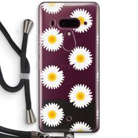 Margrietjes: HTC U12+ Transparant Hoesje met koord Margrietjes: HTC U12+ Transparant Hoesje met koord