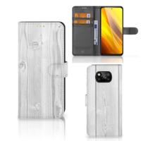 Xiaomi Poco X3 | Poco X3 Pro | Book Style Case | White Wood