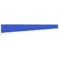 The Living Store Inklapbaar Windscherm - Nonwoven Stof en Hout - 1.200 x 120 cm - Azzurro