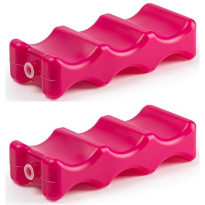 Plasticforte Koelelementen speciaal voor blikjes - 2x stuks - 22 x 9 cm - roze