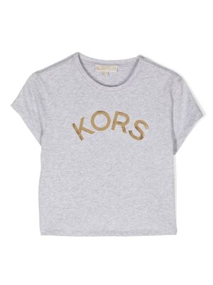 Michael Kors Kids t-shirt en coton à logo imprimé - Gris