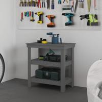 Werkbank 78,5x50x80 cm massief grenenhout grijs