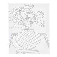 Creativ Company Schildercanvas met print boeket in vaas - 24x30cm
