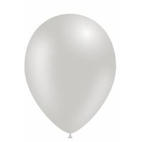 Metallic Party Balloons - Glanzende Feest Ballonnen 100 stuks Zilver - thumbnail