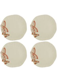 Bordallo Pinheiro lot de quatre assiettes Cloudy Butterflies - Tons neutres