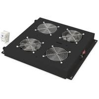 Digitus DN-19 FAN-2-B-N 19 inch 2 x Ventilator voor patchkast 1 HE Vast inbouw, Met schakelaar Geschikt voor kastdiepte: vanaf 600 mm Zwart (RAL 9005)