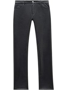 Courrèges pantalon en vinyle à coupe droite - Noir