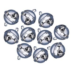 Rayher Hobby belletjes - 30x stuks - metaal - zilver - met oog - 19 mm - Kersmuts belletjes - Katten