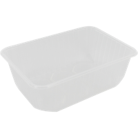 Bak | PP | 1000ml | kilobak | 186x133x63mm | transparant | 500 stuks