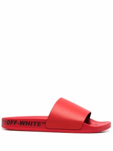 Off-White claquettes à logo Industrial - Rouge