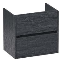 Brauer Adore - Onderkast Ondiep - 60 cm - met 2 Softclose Lades Greeploos en 1 Sifon Uitsparing - Damascus