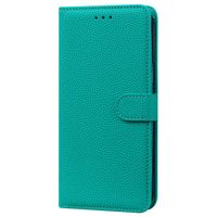 Samsung Galaxy A20E hoesje - Bookcase - Koord - Pasjeshouder - Portemonnee - Camerabescherming - Kunstleer - Cyaan