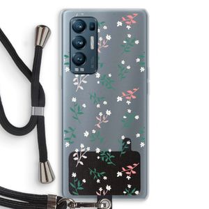Small white flowers: Oppo Find X3 Neo Transparant Hoesje met koord