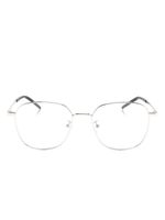 Saint Laurent Eyewear lunettes de vue carrées à logo gravé - Argent