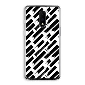 Zwarte vegen: OnePlus 7 Transparant Hoesje