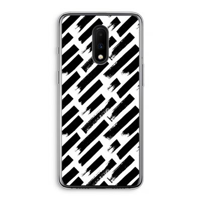 Zwarte vegen: OnePlus 7 Transparant Hoesje