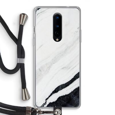 Elegante marmer: OnePlus 8 Transparant Hoesje met koord