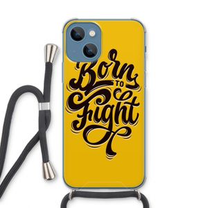 Born to Fight: iPhone 13 Transparant Hoesje met koord