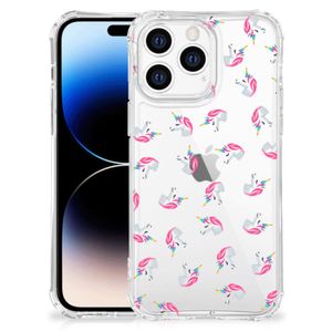 Doorzichtige Silicone Hoesje voor Apple iPhone 14 Pro Max Unicorns