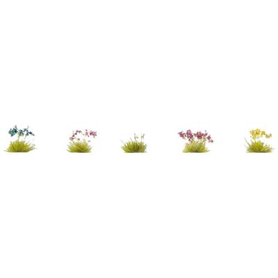NOCH 6800 Bodembedekkingsset Bloemenweide Rood, Blauw, Geel, Pink, Wit