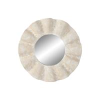 Wandspiegel Home ESPRIT Wit Decapé Getailleerd 76 x 7 x 76 cm