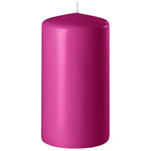 1x Fuchsia roze woondecoratie kaarsen 6 x 8 cm 27 branduren