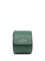 Smythson boîtier à montre Panama en cuir - Vert