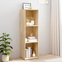 Boekenkast/tv-meubel 36x30x114cm bewerkt hout sonoma eikenkleur - thumbnail
