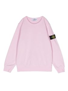 Stone Island Junior sweat en coton à patch logo - Rose