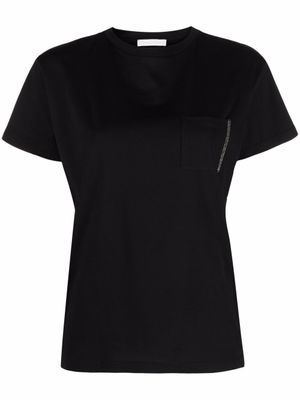 Fabiana Filippi t-shirt cintré à poche poitrine - Noir