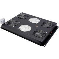 ROLINE 19-inch dakventilatorunit 4 ventilatoren , Thermostaat zwart